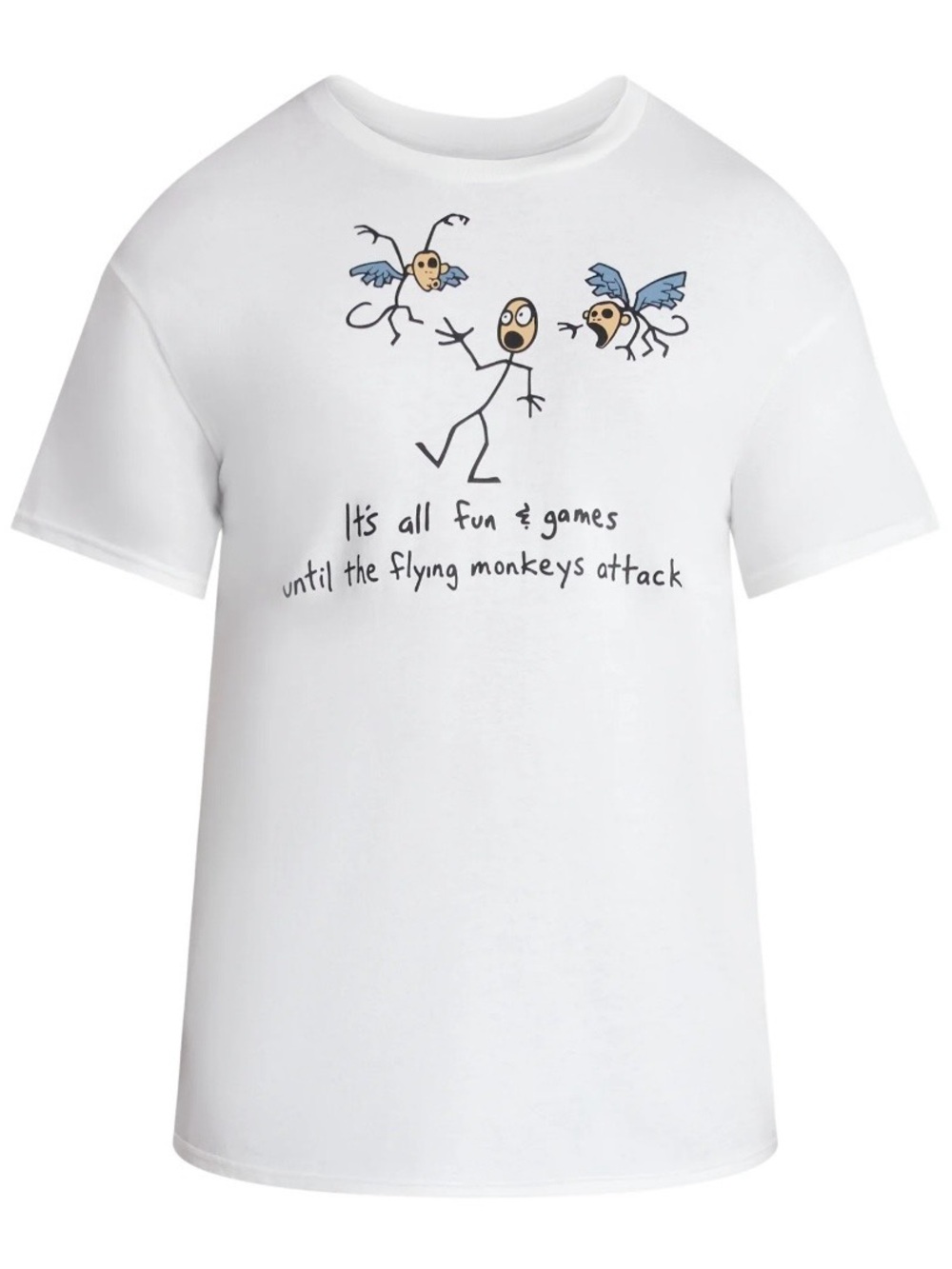 🎉4 for $20 NWT Humor Monkeys Attack Men's Short Sleeve Graphic Tee